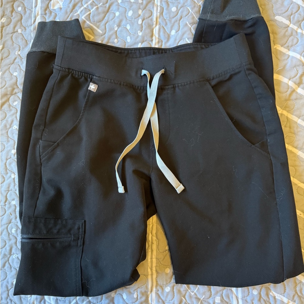 Black XXS Figs Zamora Jogger Scrub Pants